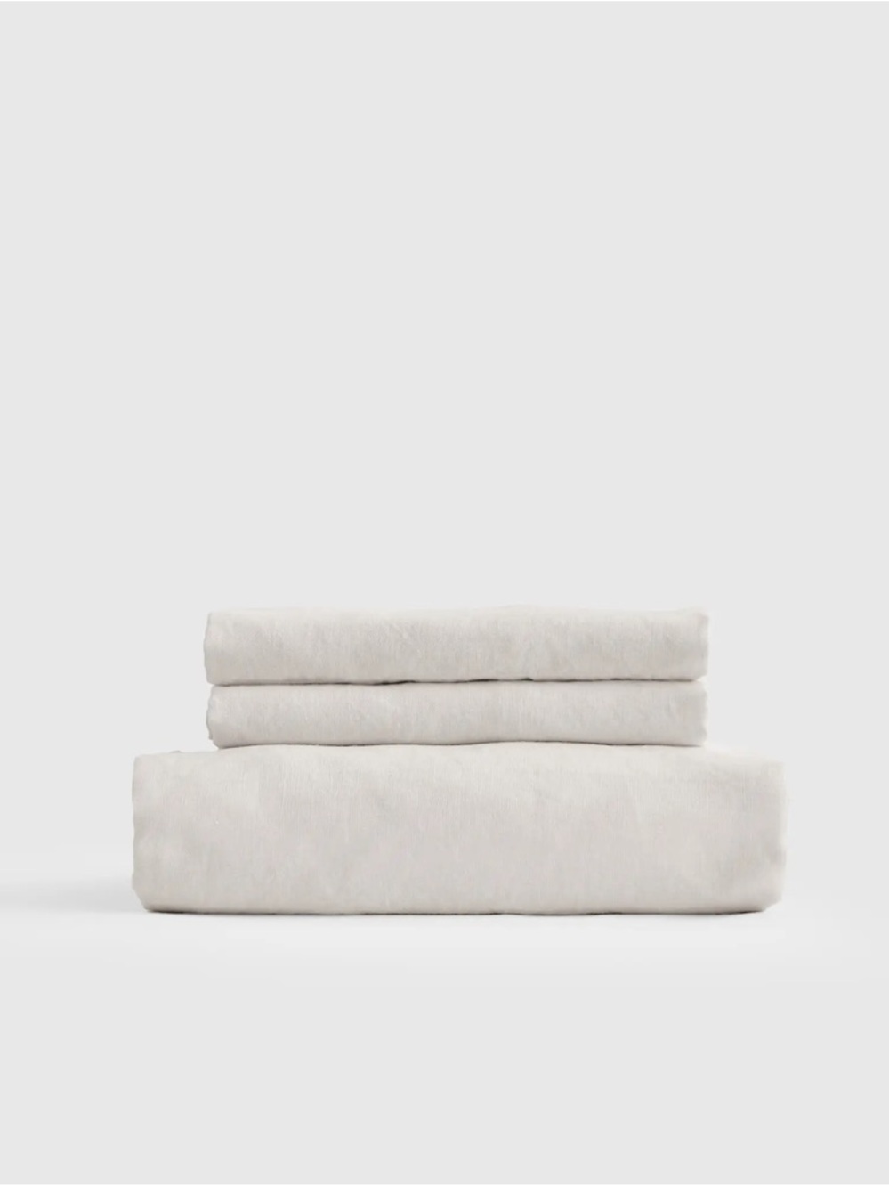 New Quince European Linen Fitted Sheet Set Queen - Sand MSRP $124 - Picture 3 of 10
